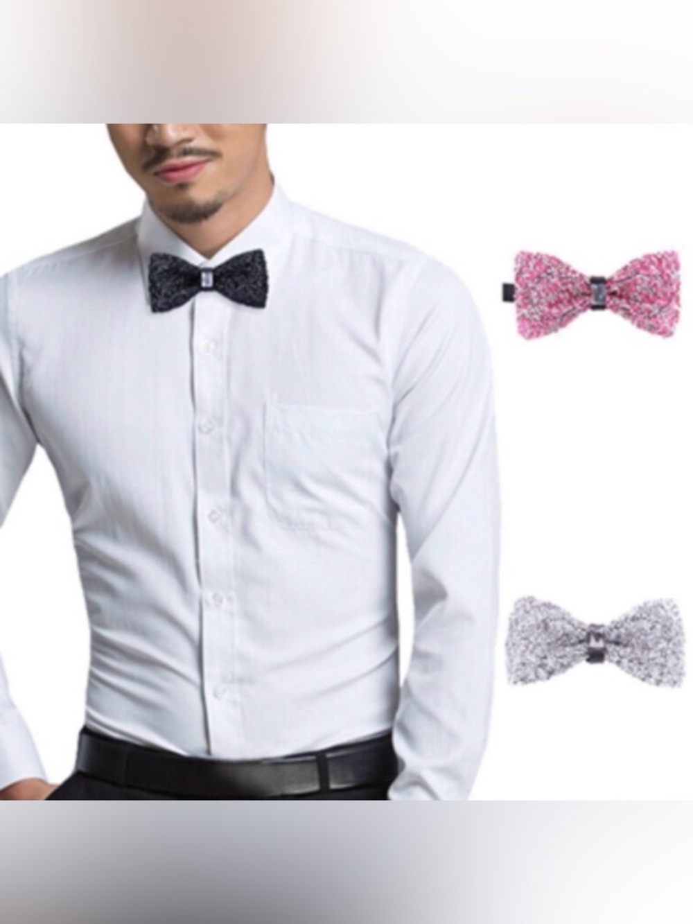 NEW Rhinestone Glitter Bow-Tie - Adjustable & Multiple Colors Available! - Picture 3 of 10
